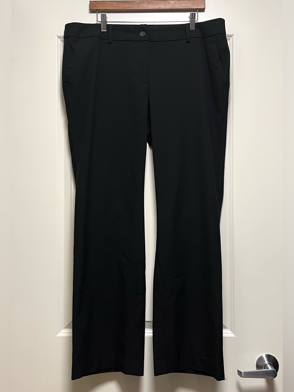 Talbots Windsor Trouser Pants Washable Comfy Business Casual Classic Black 14W